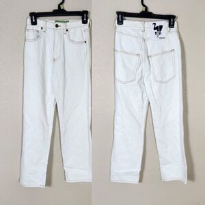 NWT Sandrine Rose X Free People White Straight Leg Jeans Size 24